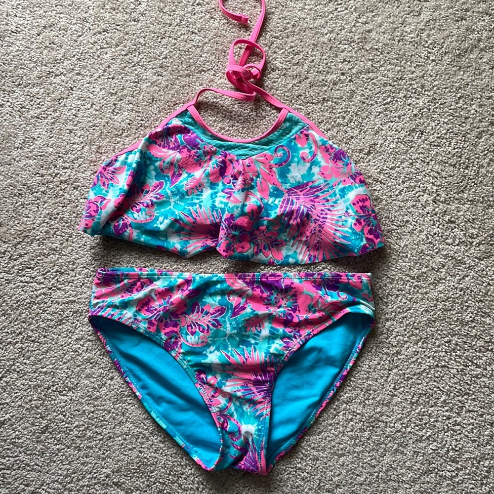 Girls Halter Top Flowy Bikini